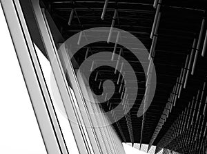 Abstract Lines of Airport Terminal Architecture