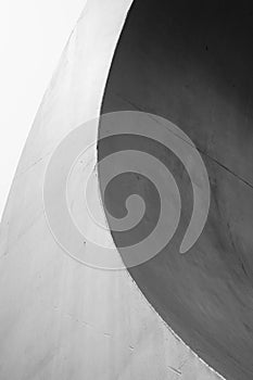 Abstract lines on architecture. modern architecture detail. Refined fragment of contemporary office interior / public building.