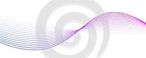 Abstract lines background isolated, purple blue and green twisted curve lines, undulate wave - vector photo