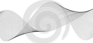 Abstract lines background isolated, twisted curve lines, undulate wave - vector