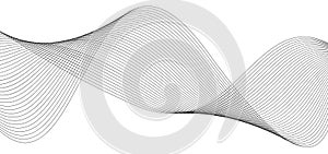 Abstract lines background isolated, twisted curve lines, undulate wave - vector photo