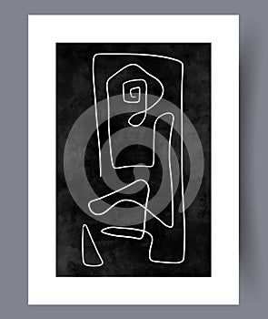 Abstract lines chaos conceptualism wall art print