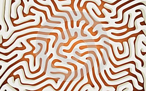 Abstract lines and curve lines, 3d rendering
