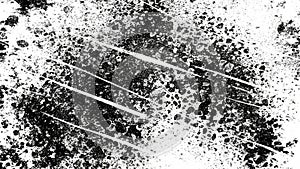 Abstract lines and dots pattern isolated on white background