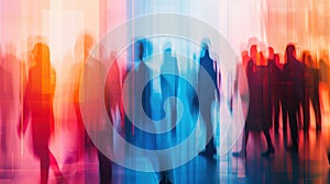 Abstract lines representing communication or interaction between