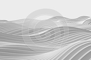 3d abstract parametric landscape high key photo