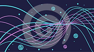 Abstract lines wave pattern, modern design dynamic texture vector design Generative AI