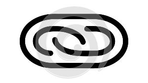 Abstract Link Outline Icon Vector, Connection Symbol, vector design Generative AI