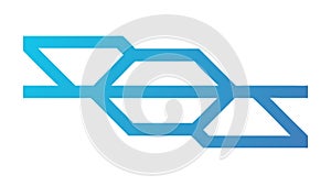 Abstract Linked Hexagons, Modern Geometric Pattern, vector design Generative AI