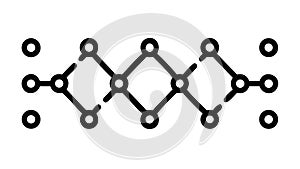 Abstract Linked Rectangular Network, vector design Generative AI