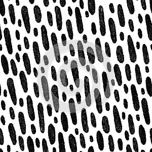 abstract lino cut seamless pattern design. Dotted line, drops, rain