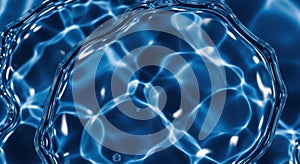 abstract liquid blue water surface with reflections