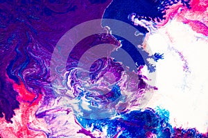 Abstract liquid macro colorful paint background