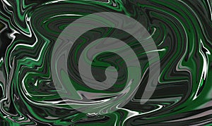 Abstract Liquid Marble Pattern in Dark Green and Gray