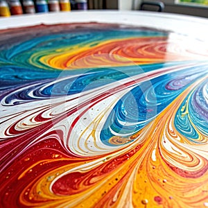 Abstract liquid paint flow