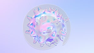 Abstract liquid shape molecule virus 3D video