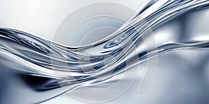Abstract liquid silver metallic wave background