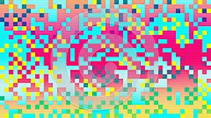 Abstract lo-fi 8-bit, 16-bit pixel noise texture pattern video screen background