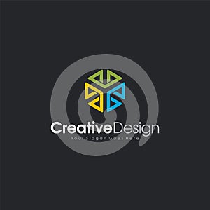 Abstract Logo 3 Icon abstract Logo Template Design Vector, Emblem, Design Concept, Creative Symbol design vector element for