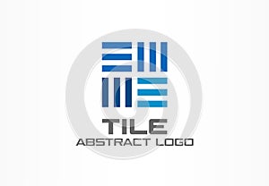 Abstract logo for business company. Corporate identity design element. Construction, industrial Integrated, logistic