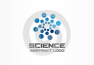 Abstract logo for business company. Corporate identity design element. Digital technology, Globe, sphere, circle