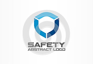 Abstract logo for business company. Corporate identity design element. Guard, shield, secure agency logotype idea