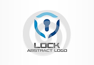 Abstract logo for business company. Corporate identity design element. Guard, shield, secure agency logotype idea