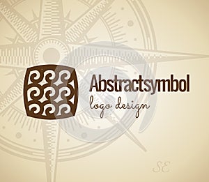 Abstract Logo design. Concept wave geometric shapes photo