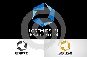 Abstract polygon logo