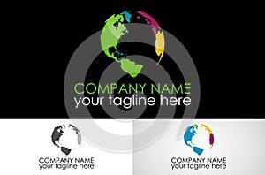 Colored globe logo