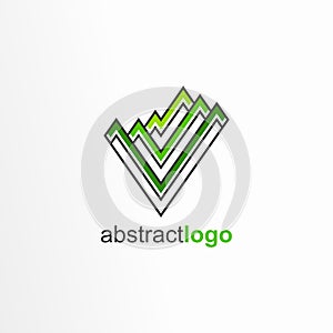 Abstract Logo Design. Lines Logo. Letter V Logo