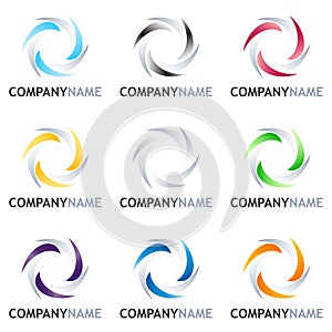 Abstract logo design set
