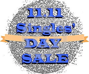 Abstract logo for a singles day sale photo