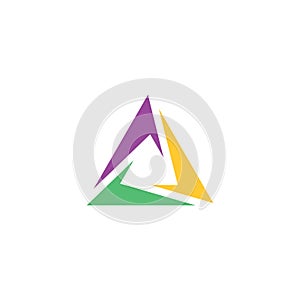 abstract logo triangle business tech symbol element