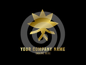 Abstract logo vector gradient Flower