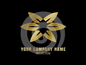 Abstract logo vector gradient flower