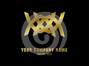 Abstract logo vector gradient Gold