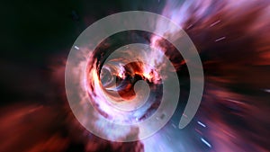 Abstract loop hyperspace glow tunnel wormhole background