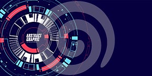 Abstract looped graphic, futuristic sense of technology.