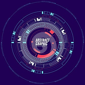 Abstract looped graphic, futuristic sense of technology.