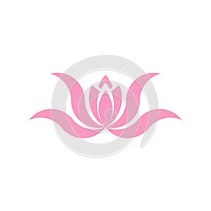 Abstract lotus flower logo vector