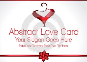 Abstract Love Card Design Illustration