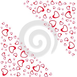Abstract love design of hearts. For greeting cards, invitations Valentine`s day, wedding, birthday, party,celebration .