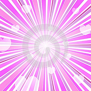 Abstract Love Heart Burst Ray Background Pink