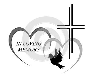 Abstract in loving memory logo design in vector quality.