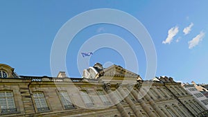 Abstract low angle view of EU European Union official flag