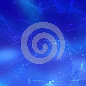 Abstract low poly blue bright technology vector