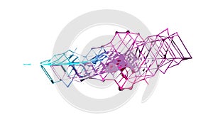 Abstract Low Poly Connected Network Technology Grid, vector design Generative AI