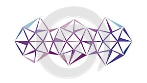 Abstract Low Poly Geometric Hexagonal Pattern Digital, vector design Generative AI