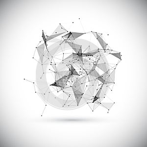 Abstract low poly geometric technology vector